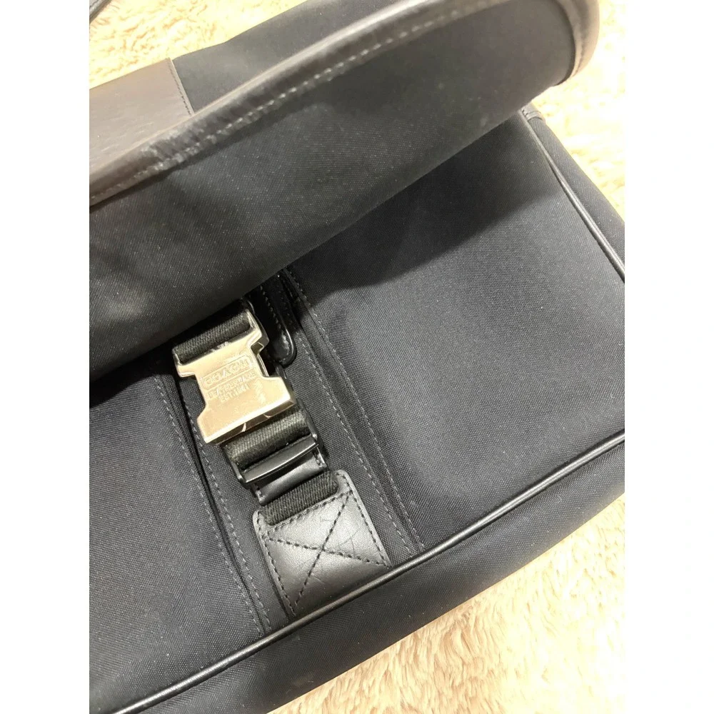 VINTAGE Coach Black Transatlantic Commuter Messenger Laptop Bag Style 6411 Y2K